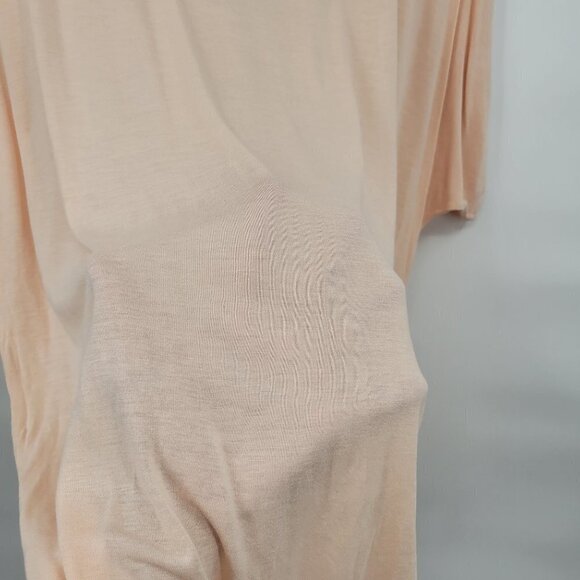 All Saints V-Neck Off-Shoulder Tee Lightweight Top Relaxed Fit Large Womens Pink - Picture 8 of 13